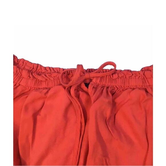 H&M Off the Shoulder Midriff Shirt in Terracotta, Women's S, Crop Top Cap Sleeve - Picture 3 of 7